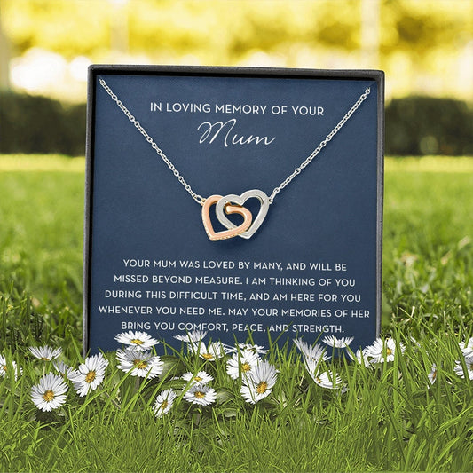 In Loving Memory of your Mum, Memorial Gift For Loss of Mother, Mother Condolence Gift, Grief Gift, Condolence Gift, Loss of Mum Necklace