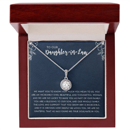 Daughter-in-Law Gift for Wedding Day, Daughter in Law Necklace, Future Daughter In Law, Bride Gift from in-Laws, Daughter in Law Birthday