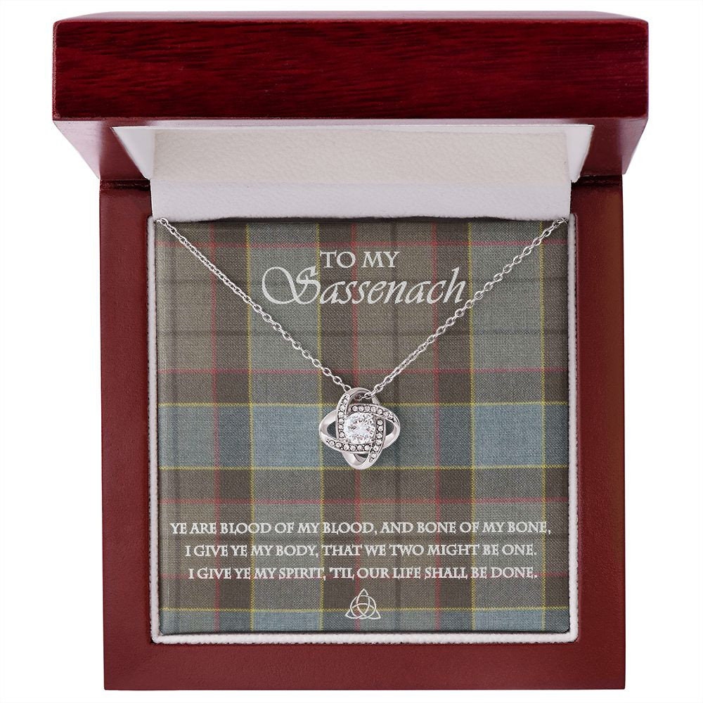 To My Sassenach Necklace, Outlander Jewelry Celtic Love Knot