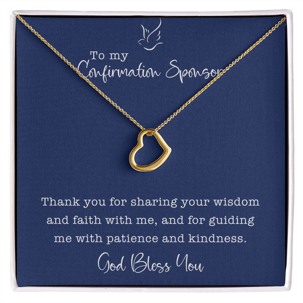 Confirmation Sponsor Gift Necklace, Confirmation Sponsor Gift For Women, Religious Thank You Appreciation Gift, Catholic Sponsor Gift