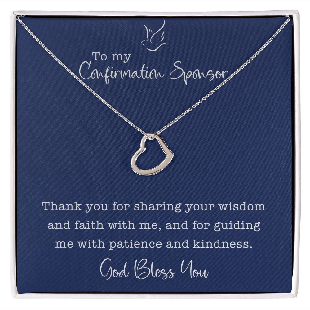 Confirmation Sponsor Gift Necklace, Confirmation Sponsor Gift For Women, Religious Thank You Appreciation Gift, Catholic Sponsor Gift