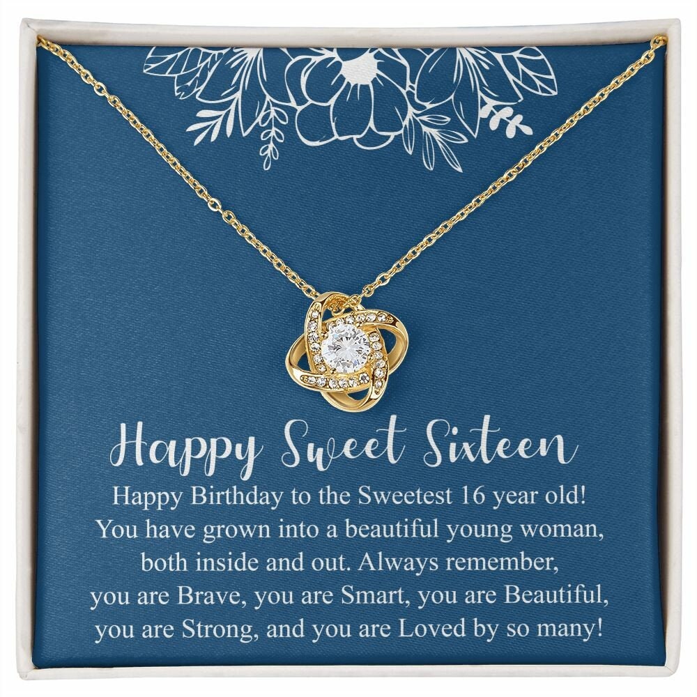 Personalized Engraved Sweet Sixteen Necklace - UniqJewelryDesigns