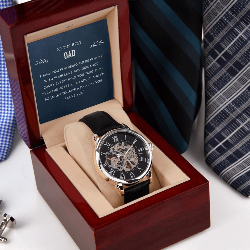 To the Best Dad Gift, Father's Day Watch, Thank You For Being There For Me, Modern Watch