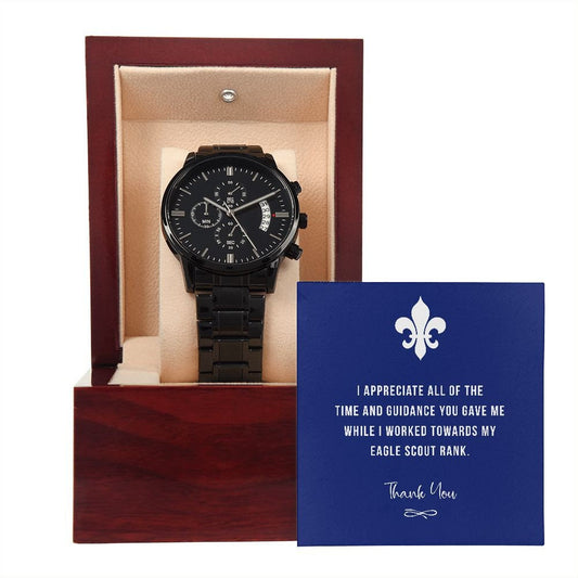 Scout Mentor Black Watch, Appreciation Gift for Scout Counselor