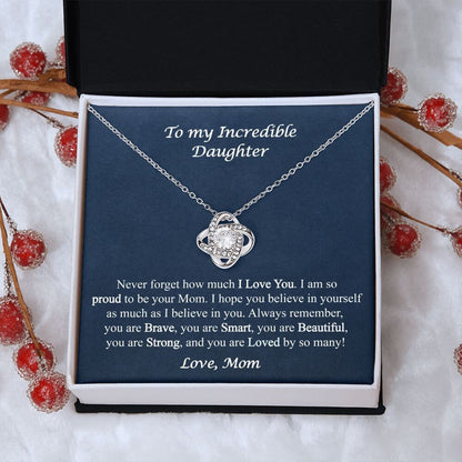 Daughter Necklace from Mom, Proud to Be Your Mom