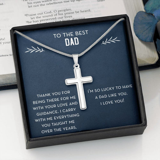 Dad Sentimental Gift, Cross Necklace for Dad