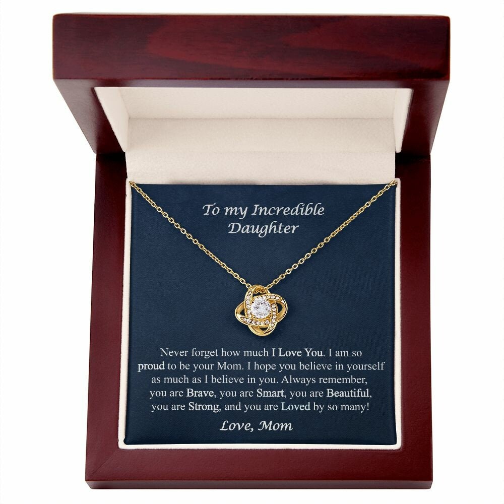 Daughter Necklace from Mom, Proud to Be Your Mom