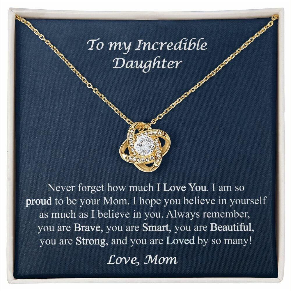 Daughter Necklace from Mom, Proud to Be Your Mom