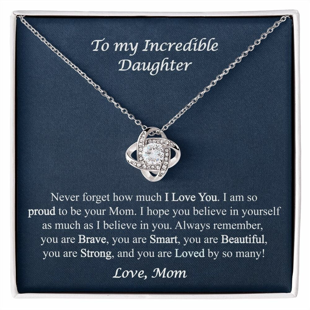 Daughter Necklace from Mom, Proud to Be Your Mom