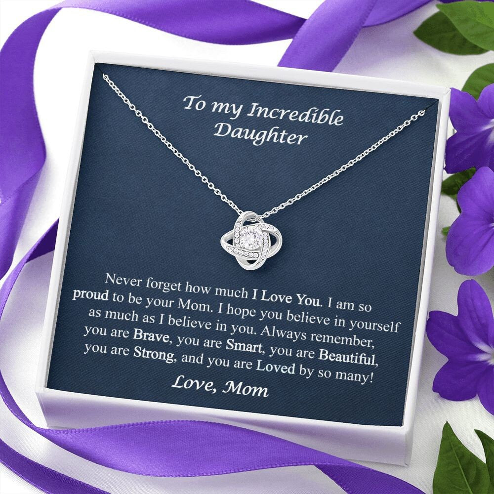 Daughter Necklace from Mom, Proud to Be Your Mom