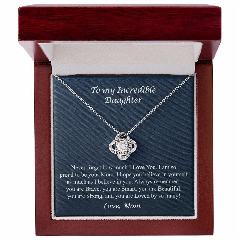 Daughter Necklace from Mom, Proud to Be Your Mom