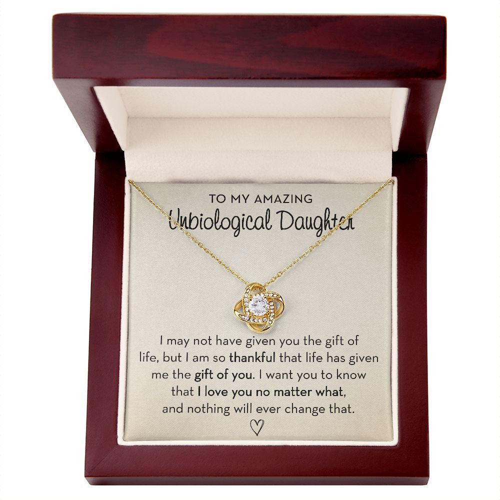 Unbiological Daughter Necklace, Gift for Step-Daughter, Gift for Bonus Daughter