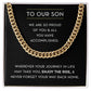 To Our Son Chain Necklace, Gift for Son from Parents, Graduation Gift for Son from Parents