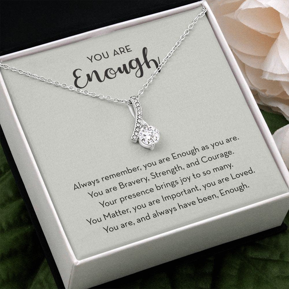 You are Enough Necklace, Encouragement Gift for Her