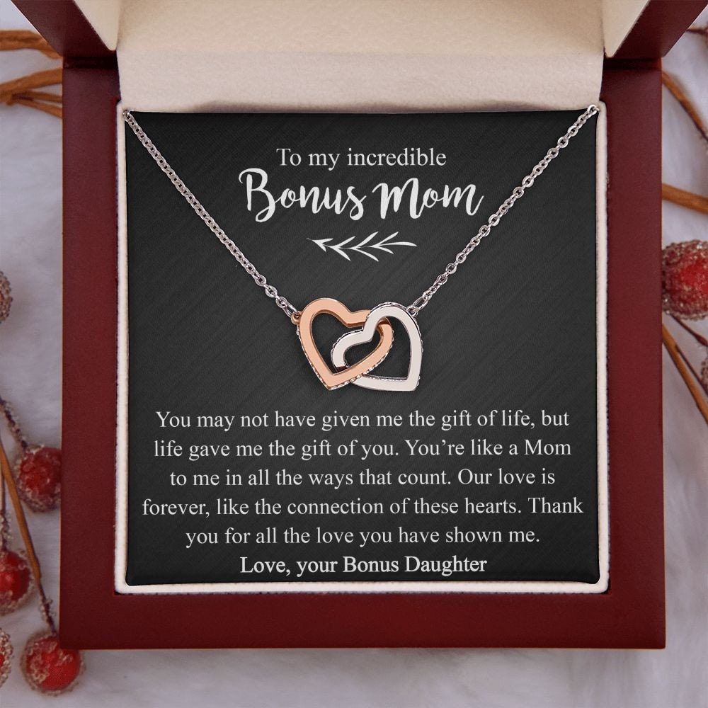 Bonus Mom Gift from Bonus Daughter, Bonus Mom Necklace