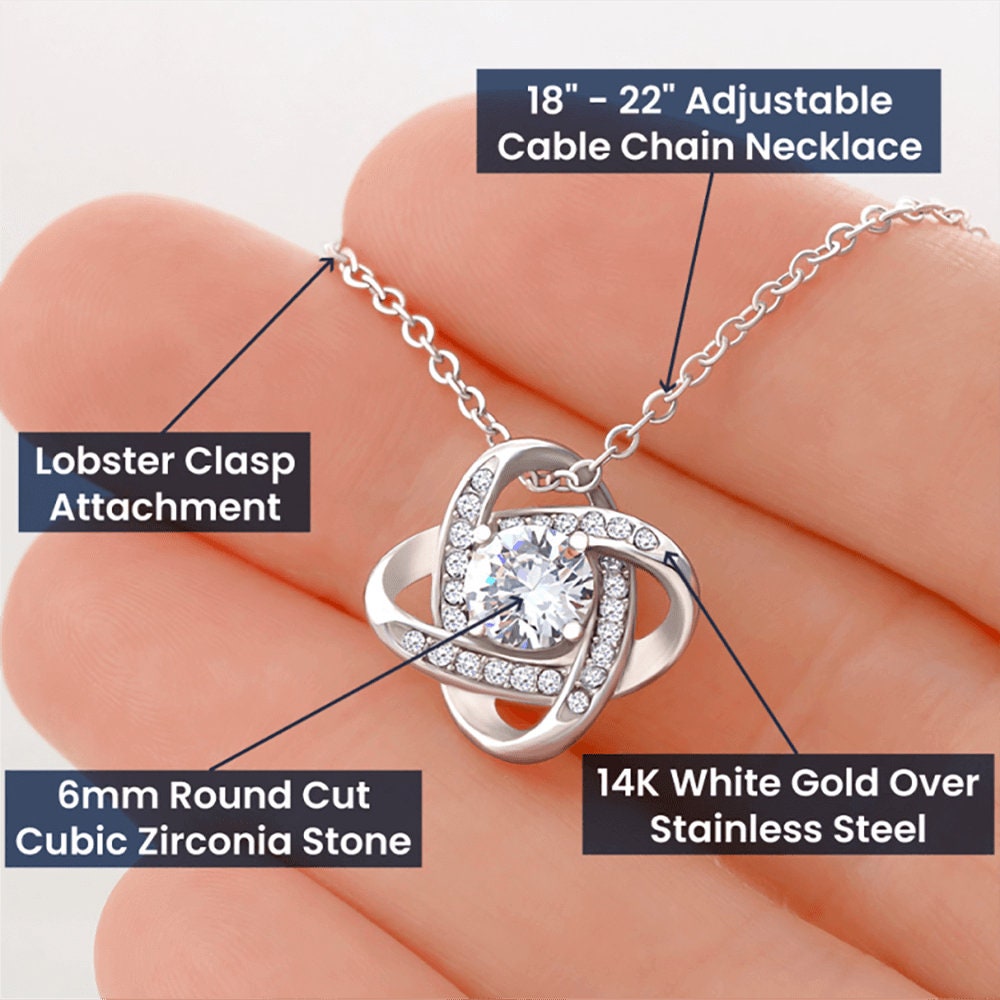 Soulmate Knot Necklace Gift for Her, If I Had One Wish