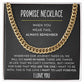 Promise Cuban Chain Necklace for Him, Promise Gift for Boyfriend