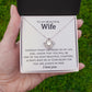 To My Wife Knot Necklace, Romantic Gift for Wife