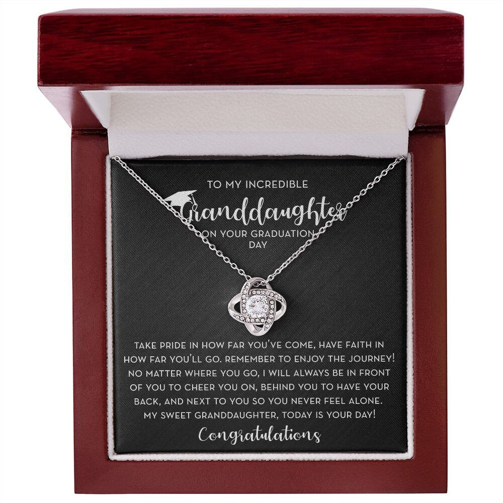 Granddaughter Graduation Necklace, Gift for Granddaughter on Graduation Day