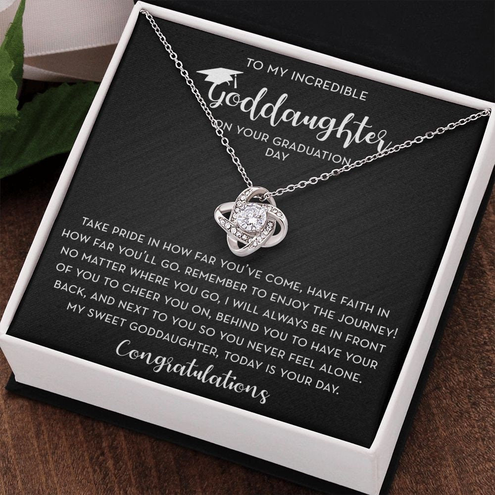 Goddaughter Graduation Necklace, Congratulations Gift for Goddaughter
