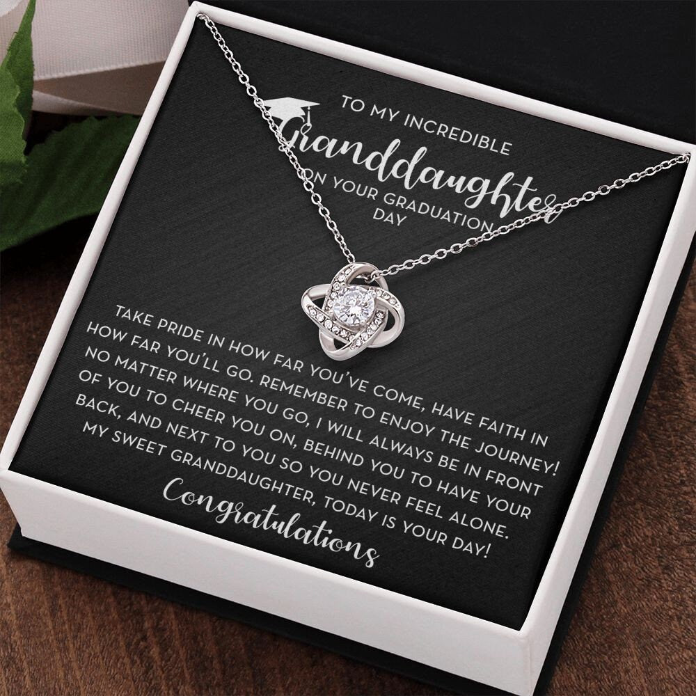 Granddaughter Graduation Necklace, Gift for Granddaughter on Graduation Day