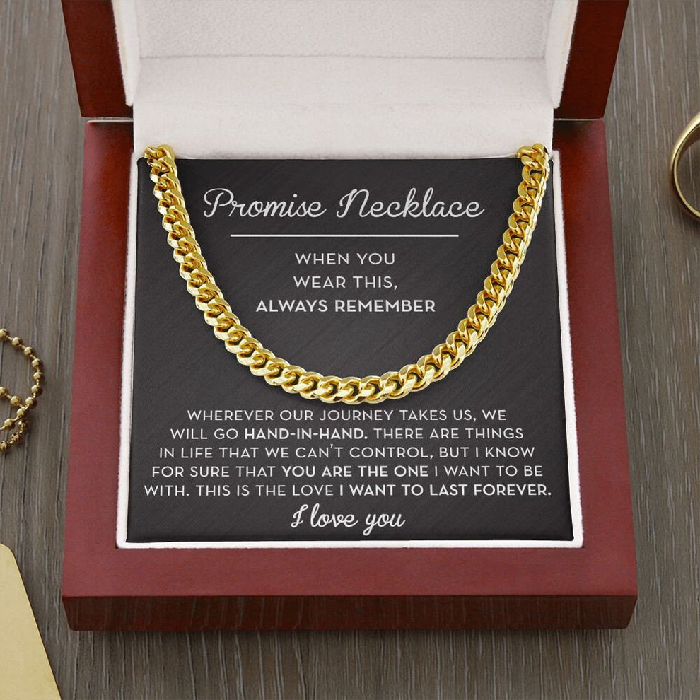 Promise Necklace Chain for Him, Always Remember Promise Gift – Venture ...
