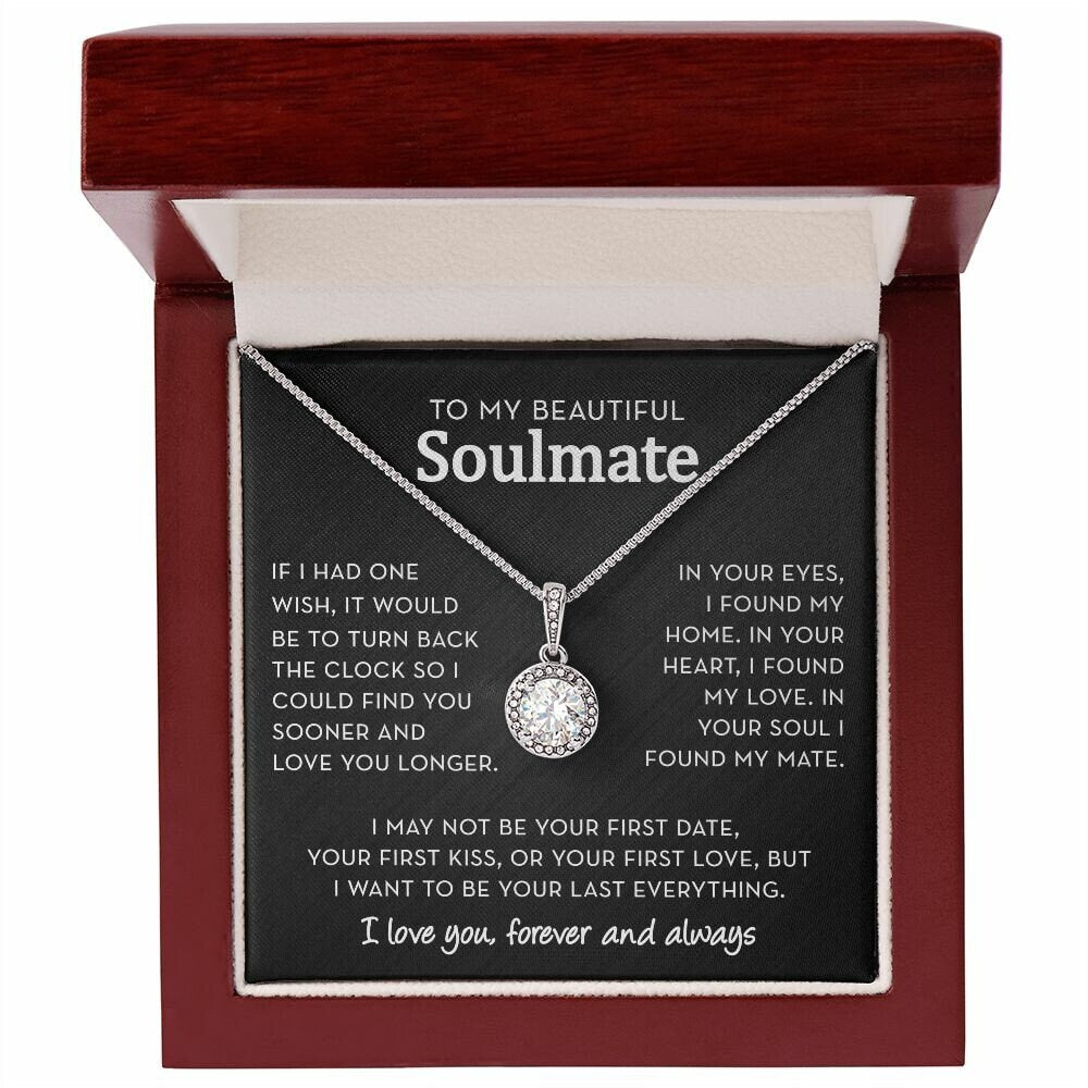 Soulmate Necklace Gift for Her, If I Had One Wish
