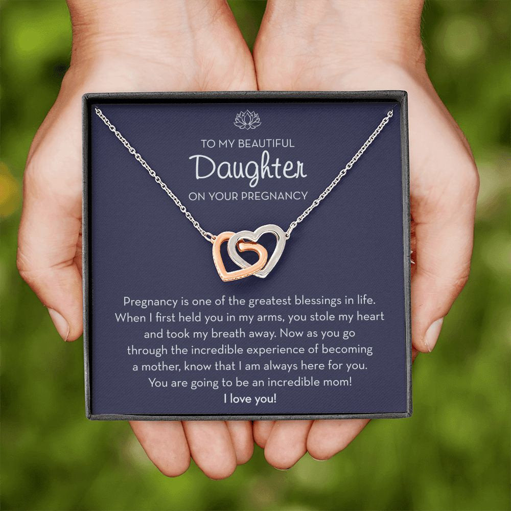 Daughter Pregnancy Jewelry, Daughter Baby Shower Gift, Mom To Be Gift, Expecting Mom, First Time Mom, Pregnant Daughter, First Pregnancy