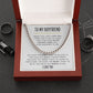 To My Boyfriend Link Chain Necklace, You Mean the World to Me