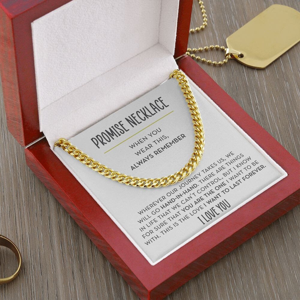 Promise Necklace for Him, Promise Gift for Boyfriend, Always Remember Anniversary Gift