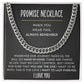 Promise Cuban Chain Necklace for Him, Promise Gift for Boyfriend