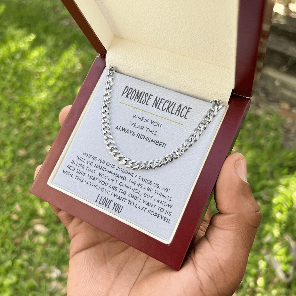 Promise Necklace for Him, Promise Gift for Boyfriend, Always Remember Anniversary Gift