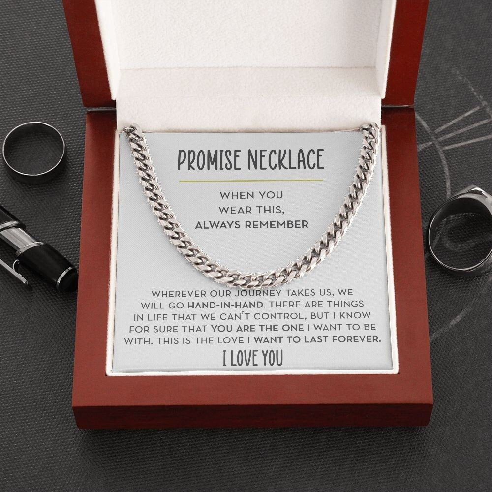 Promise Necklace for Him, Promise Gift for Boyfriend, Always Remember Anniversary Gift