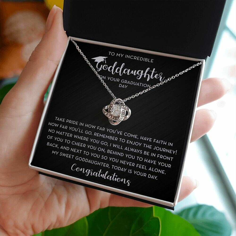 Goddaughter Graduation Necklace, Congratulations Gift for Goddaughter