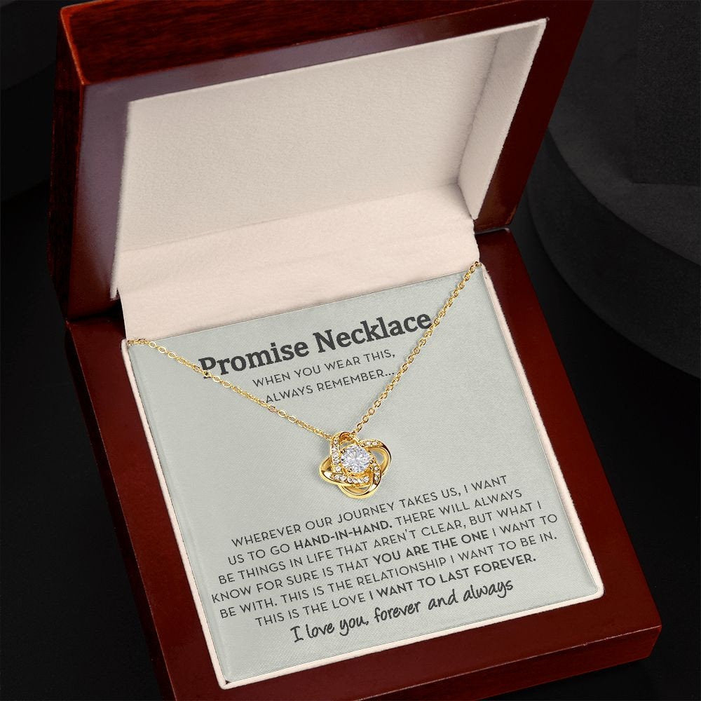 Promise Knot Necklace for Her, Promise Gift for Girlfriend