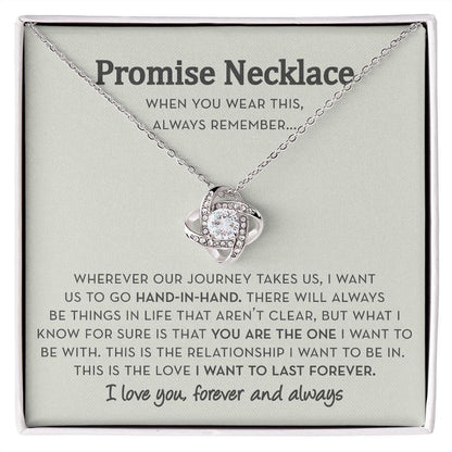Promise Knot Necklace for Her, Promise Gift for Girlfriend