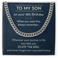 18th Birthday Gift for Son, Chain Necklace from Parent