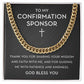 Confirmation Sponsor Gift, Confirmation Sponsor Appreciation Thank You Gift