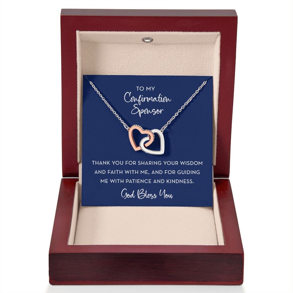 Confirmation Sponsor Gift, Appreciation Necklace for Confirmation Sponsor