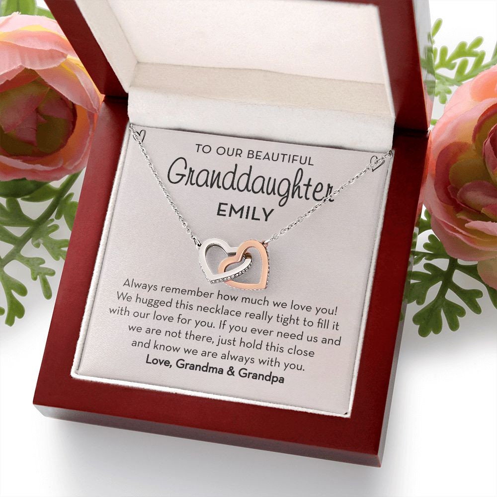 Personalized Necklace for Granddaughter, Customized Gift from Grandparents, Granddaughter Jewelry, 10th Birthday Gift from Grandparents