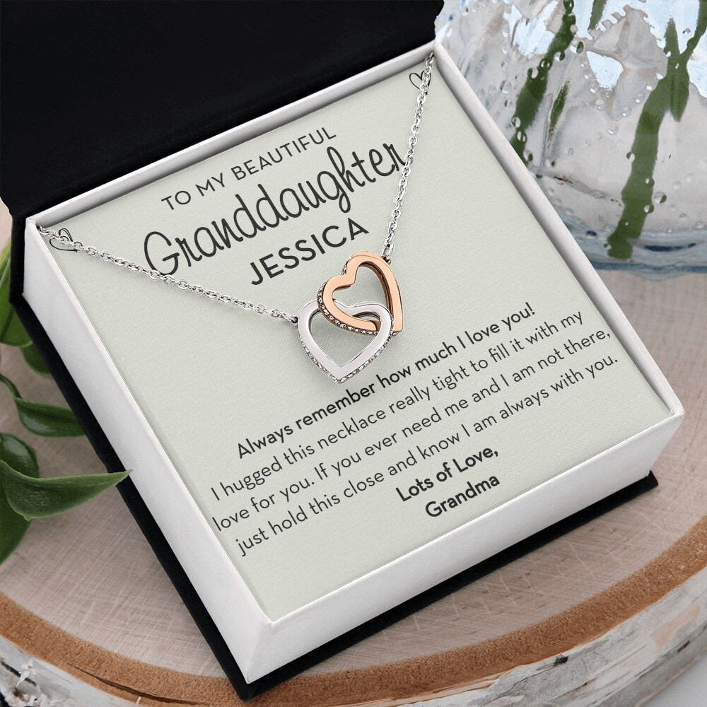 Personalized Necklace for Granddaughter, Customized Gift from Grandparent, Granddaughter Jewelry, 10th / 12th Birthday Gift, Graduation Gift
