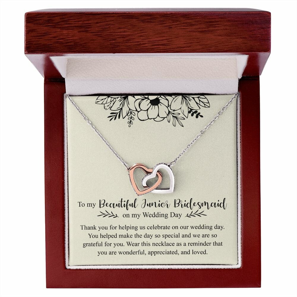 Junior Bridesmaid Gift, Necklace for Flower Girl, Bridesmaid Jewelry, Little Sister Bridesmaid Necklace, Bridal Party Gifts, Gift from Bride