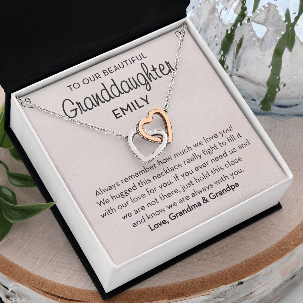 Personalized Necklace for Granddaughter, Customized Gift from Grandparents, Granddaughter Jewelry, 10th Birthday Gift from Grandparents