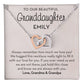Personalized Necklace for Granddaughter, Customized Gift from Grandparents, Granddaughter Jewelry, 10th Birthday Gift from Grandparents
