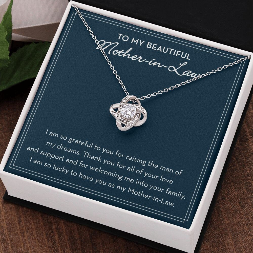 Knot Necklace Mother In Law Necklace Gift Mother-in-Law Love Knot