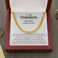 Graduation Gift for Grandson, Chain Necklace for Grandson Graduation