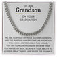 Graduation Gift for Grandson, Chain Necklace for Grandson Graduation
