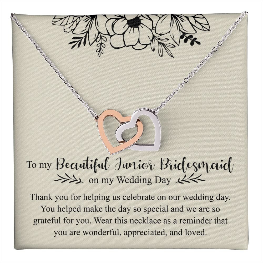 Junior Bridesmaid Gift, Necklace for Flower Girl, Bridesmaid Jewelry, Little Sister Bridesmaid Necklace, Bridal Party Gifts, Gift from Bride