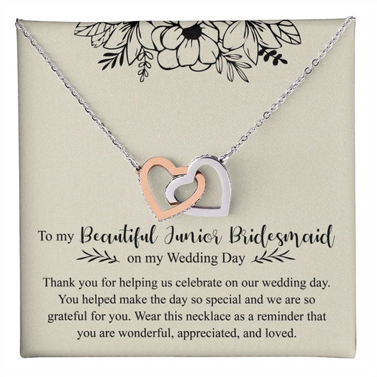 Junior Bridesmaid Gift, Necklace for Flower Girl, Bridesmaid Jewelry, Little Sister Bridesmaid Necklace, Bridal Party Gifts, Gift from Bride