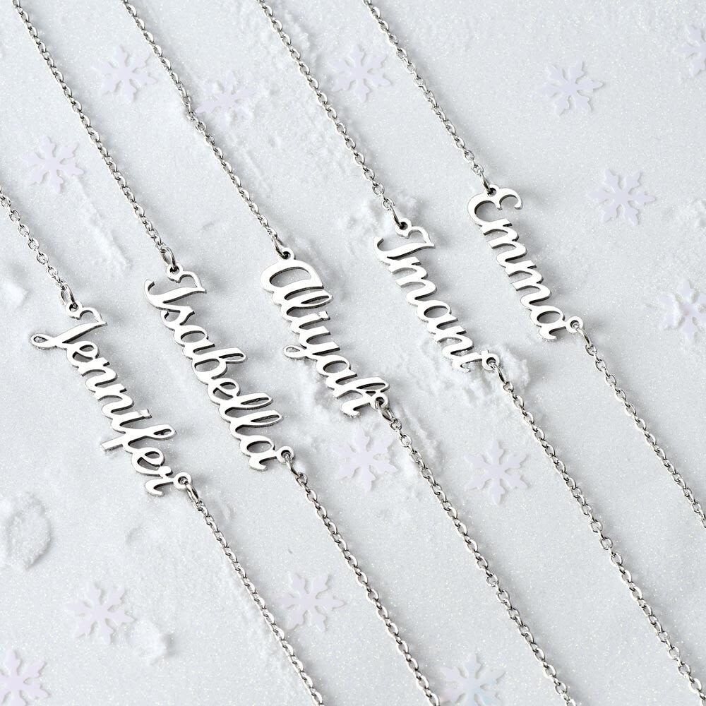 Personalized Name Necklace for Granddaughter, Gift from Grandparents